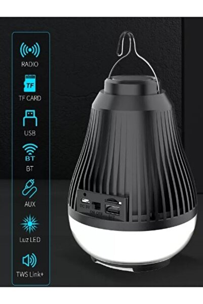 gaman Kablosuz Taşınabilir Bluetooth Hoparlörlü Şarjlı Led Aydınlatmalı Porta...