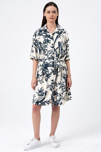 ALEXANDERGARDI Patterned Shirt Dress (b22-458a)