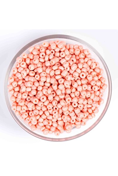 yfhobi 50 Gram - 4 Mm Yavruağzı Renk Büyük Boy Kum Boncuk, Takı Yapım Boncuğu...