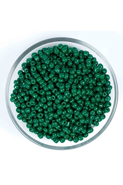 yfhobi 50 Gram - 4 Mm Çimen Yeşil Renk Büyük Boy Kum Boncuk, Takı Yapım Boncu...