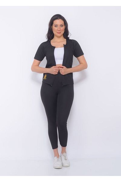 SAUNA SUIT Maximum Thermal Women'S-Men's Leggings and Zipper Casual Sports Set