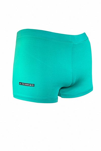 Fs Boy's Green White Printed Boxer Swimmer Sea Pool Beach Swimsuit