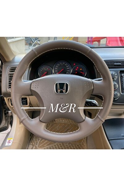 M&R OTO KILIF AKSESUAR Honda Civic Vtec 2 Orjinal Kaplama Bej Deri Direksiyon Kılıfı