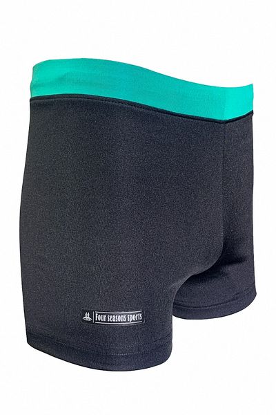 Fs Boy's Black Green Boxer Swimmer Sea Pool Beach Swimsuit