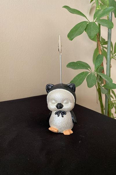 Tasarloxi Big Penguin Black Note Holder