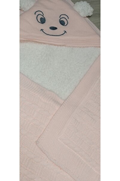 Little Baby بطانية أطفال تريكو ويل سوفت بغطاء رأس صوف 70*100 سم