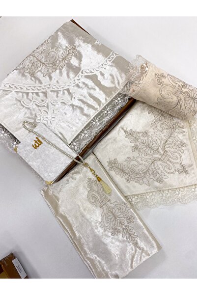 AYHANHOME Σετ χαλιών προσευχής 6 τεμαχίων Dowry Bundle Boxed Velvet Laced Σετ γαμπρού νύφης