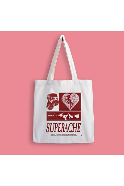 designedfy Superache Baskılı Bez Çanta