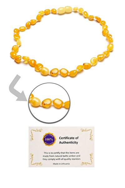 OTTOTESBİH Sertifikalı Damla Kehribar Bebek Kolye