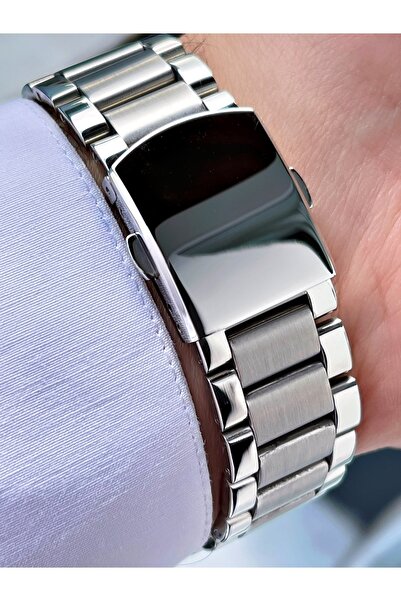 Navimarine Gümüş Renk Fonksiyonlu Çelik Kordon Erkek Kol Saati Bileklik Hediyeli