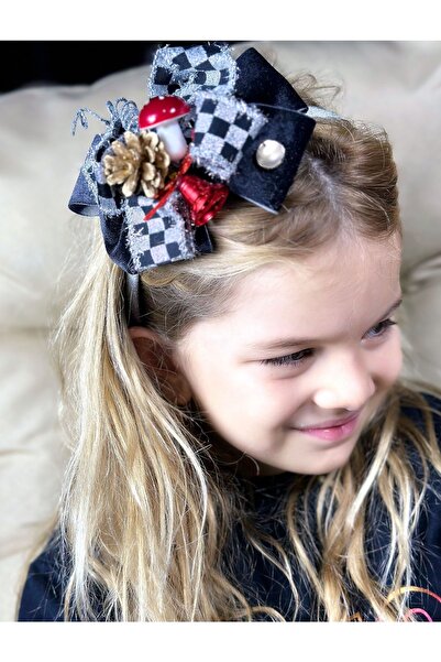 QUEEN AKSESUAR السنة الجديدة عيد الميلاد الفاخرة بريق الشطرنج منقوشة القوس ال...