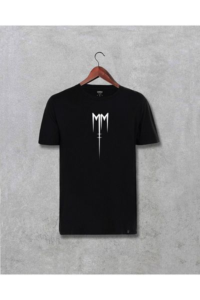 Darkia Μπλουζάκι Unisex με τυπωμένο σχέδιο λογότυπου Marilyn Manson