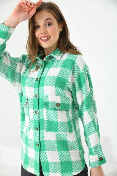 VOLT CLOTHİNG قميص حطاب منقوش منقوش نسائي