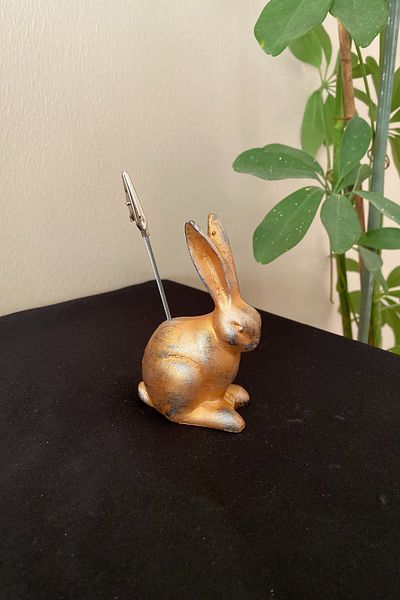 Tasarloxi Gold Rabbit Note Holder