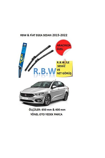 Rbw & Fiat Egea Sedan (2015-2022) Aracınıza Özel Muz Tip Silecek Takımı