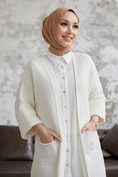 InStyle Farah Loose Sleeve Knitwear Cardigan - White