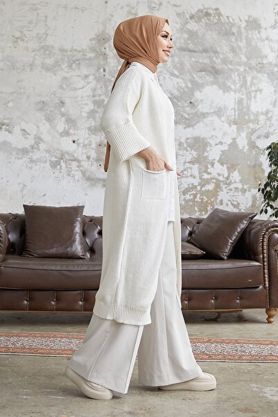 InStyle Farah Loose Sleeve Knitwear Cardigan - White