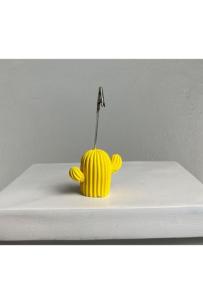 oasis decoration Yellow Cactus Note Holder