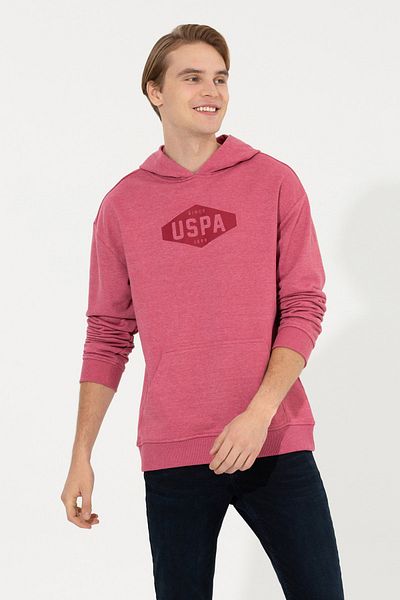 U.S. Polo Assn. Ροζ ανδρικό φούτερ