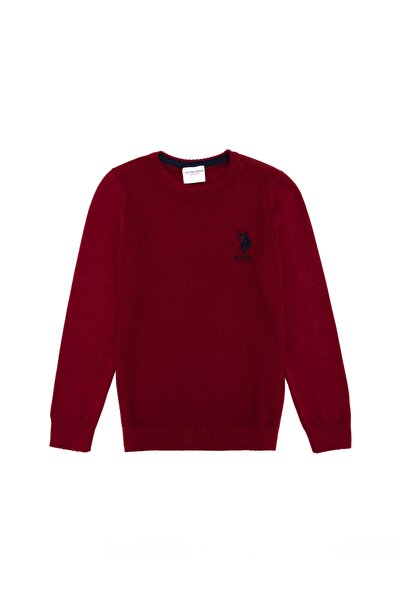 U.S. Polo Assn. سترة الصبي الأحمر