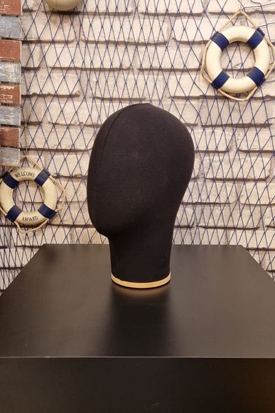 Manken İstanbul Polyester Head Mannequin - Fabric Covered Accessory Hat Wig