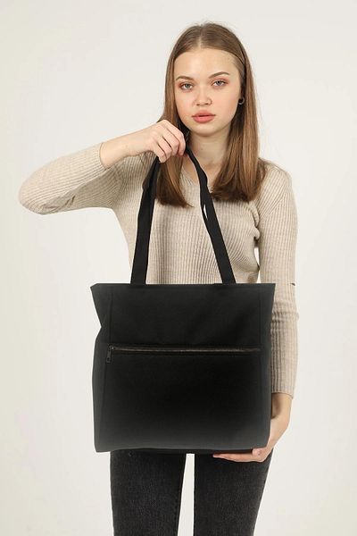 OverPazar Bag Shoulder Bag Zippered Shoulder Bag 31*28 Cm Black Bag Shoulder Bag