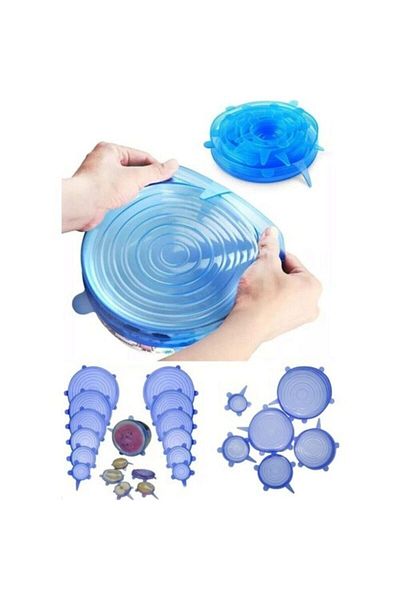 Hediye Rüzgarı Silicone Stretch Cover 6-Piece Cover Food Protector Pot Plate Cap Stretch Cover