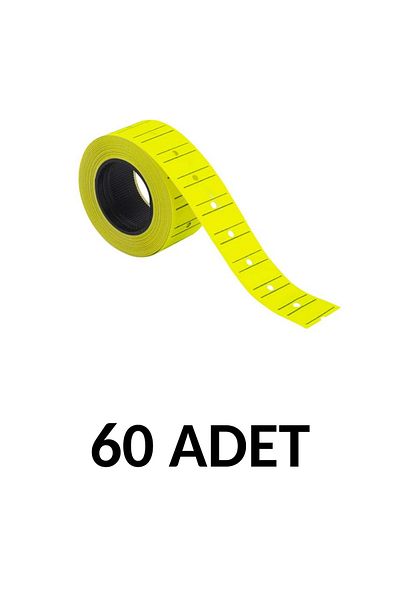 KRAF 60 Pieces 12x21 Motex Highlighter Yellow Price Tag