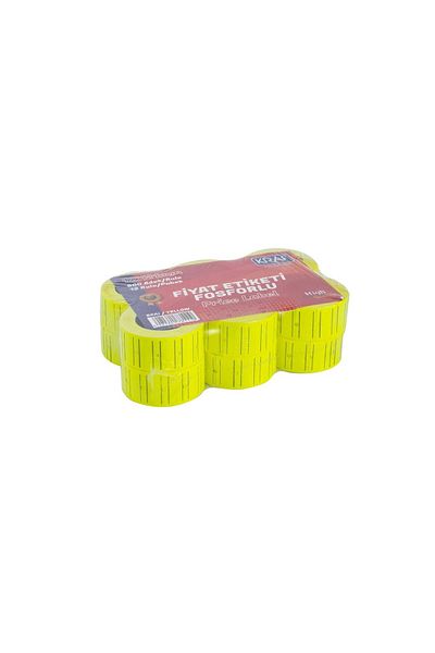 KRAF 60 Pieces 12x21 Motex Highlighter Yellow Price Tag