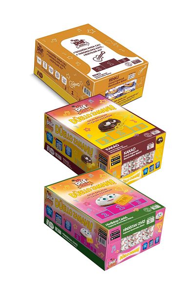 Eti 48-Piece Puff Box - 3-Piece Mixed Set (Cocoa, Colored, Coconut)