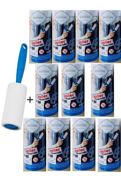 KÜÇÜK EW 1 Handle 11 Spare Rolls Premium Quality Cat Dog Hair Collector 60 Sheets Roll