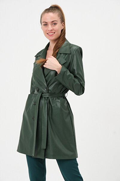 Shahiqa Suni Deri Trençkot