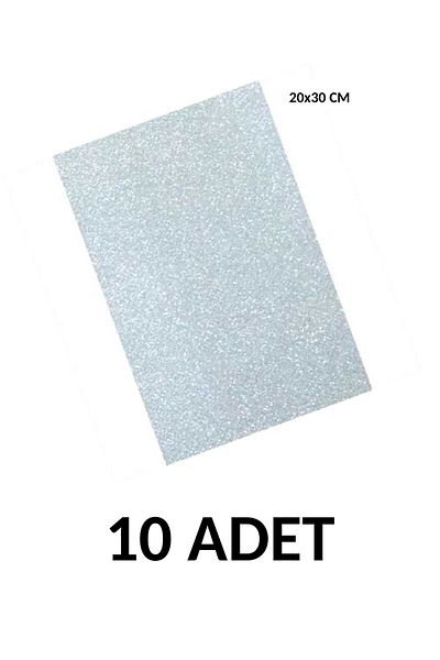 Ticon Silver Colored 10 Pieces A4 Glitter Eva 20x30cm