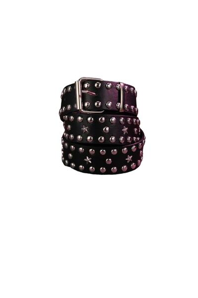 targay Ζώνη με καρφιά σε στυλ Gothic Punk Metallica με καουμπόικη αγκράφα