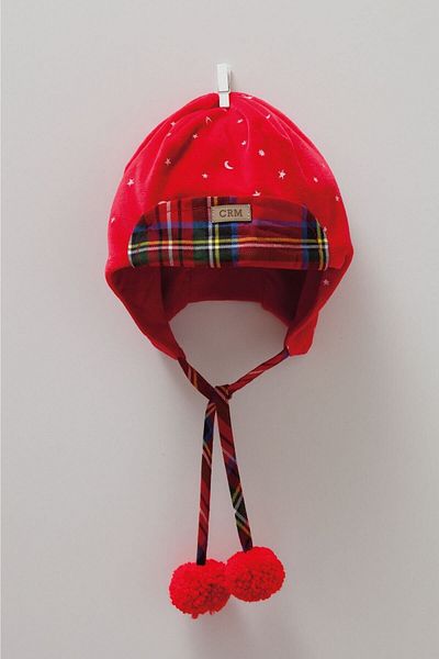 Caramell Baby Girl Red Happy Day Pompom Hat