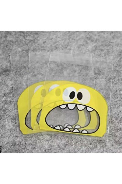 OzanTuhafiye 10X10 cm Transparent Patterned Taped Bag - 95 Pieces Opp