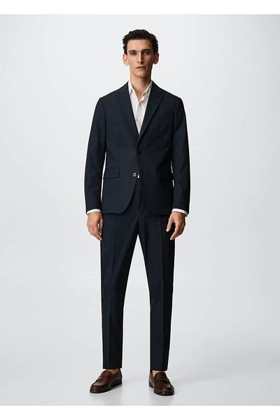MANGO Man Slim Fit Wool Blazer Jacket