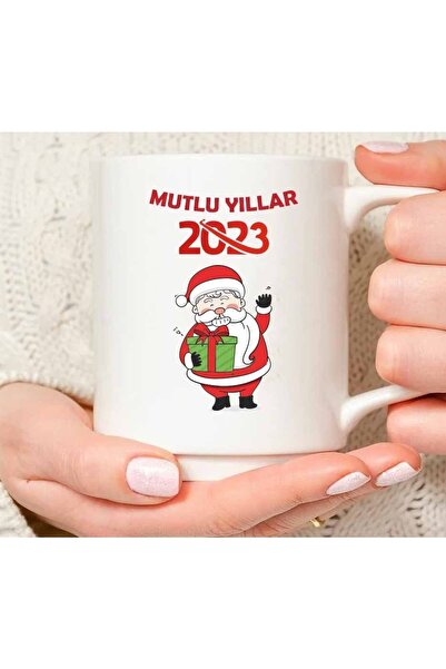 ART HEDİYE 2023 سنة جديدة سعيدة - كأس كوب مطبوع على الجانبين لعيد الميلاد للع...