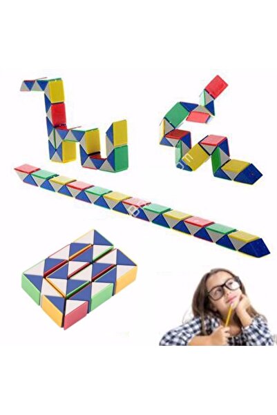 Genel Markalar 24 Parça Eğitici Magic Snake Rubik Yılan Zeka Küpü