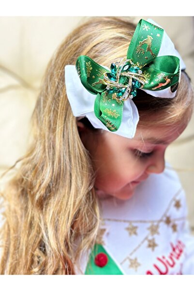 QUEEN AKSESUAR Novogodišnji luksuzni smaragdno zeleni kristal Sa kamenčićima ...