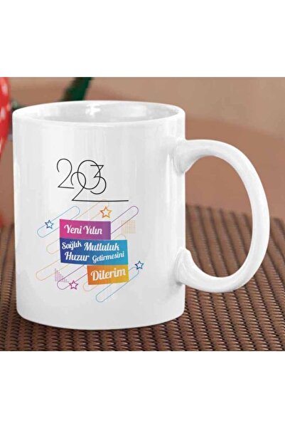 ART HEDİYE 2023 أتمنى للسنة الجديدة الصحة والسعادة أن تجلب السلام كوبًا مطبوع...