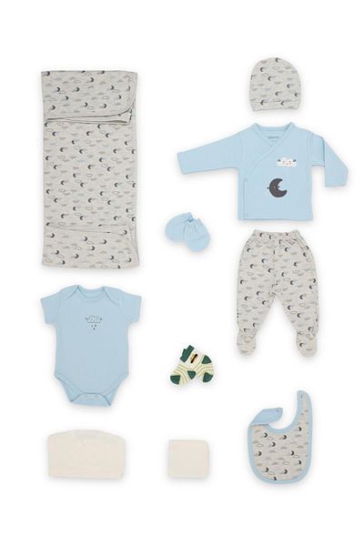 Bebitof 10058 Moon And Cloud 10 Piece Hospital Exit Set