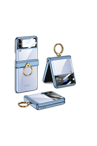 Nezih Case Samsung Galaxy Z Flip 4 Uyumlu Kamera Korumalı Katlanabilir Yüzükl...