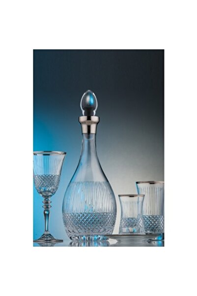 KCD Antik Platin 31 Parça Cam Sofra Sunum Çeyiz Seti Su Bardak Takımı Kesme E...