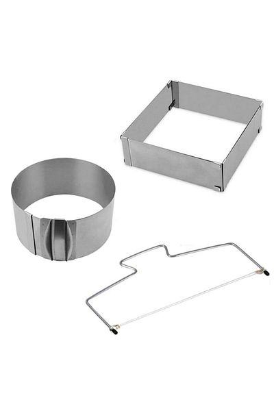 Nar kalıp Narkalıp Cake Mold Square, Round and Solid 3 Piece Set Depth 10cm
