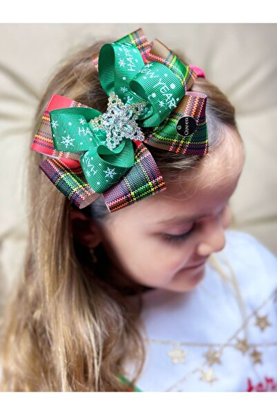 QUEEN AKSESUAR Новогодишна луксозна кристална брошка със снежинка и звезда, тартанова панделка, корона с елен, за жени и деца