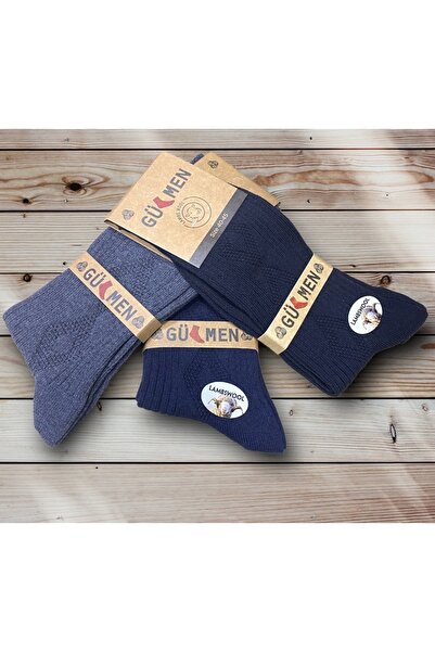 YNCUNDERWEAR Kışlık Erkek Yün Çorap Lambswool ( 3 Adet)
