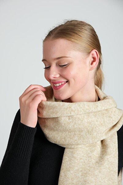CHUBA Women's Melange Soft Button Scarf Beige 23w506