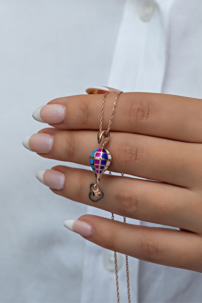 Nereze 925 Ayar Gümüş 3 Boyutlu Mix Mineli Sepet Detay Balon Kolye