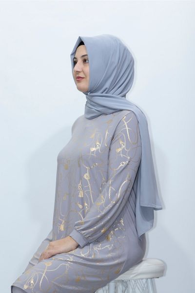 Zey&Ka Butik Chain Pattern Tunic Trousers Double Set